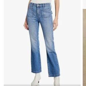 CURRENT ELLIOTT The Cropped Bootcut Jeans with Pocket Details‎